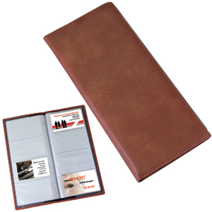 Визитница (128 визиток); коричневый; 12х26,3 см; искуccтвенная кожа; шелкография